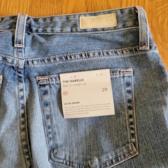 AG Jeans Isabelle High-Rise Straight Crop Jeans - Picture 4 of 12